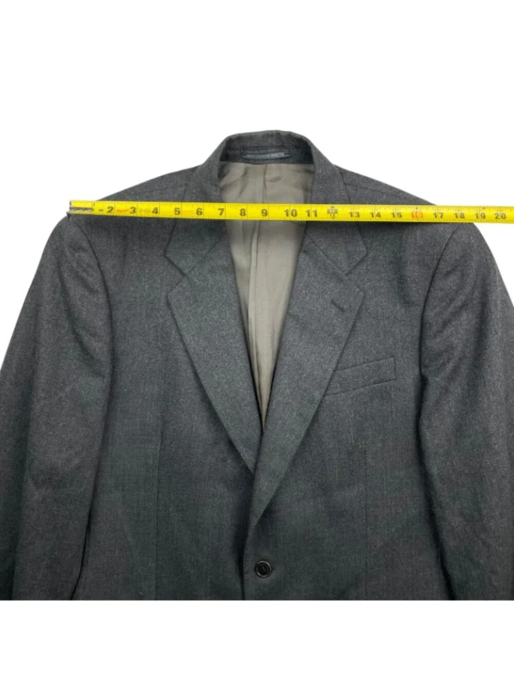 VTG United Colors Of Benetton Men's Flannel Blazer Gray • Italy • 42R US--52 EU